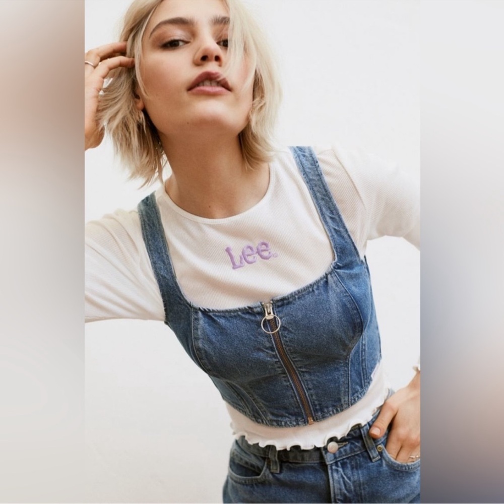 Lee X Hm Denim Corset Style Top